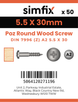 Simfix product label - 7996A255030Z-T
