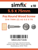 Simfix product label - 7996A255075Z-D