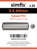 Simfix product label - 7A2605040-D