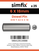 Simfix product label - 7A2606018-D