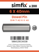 Simfix product label - 7A2606040-T