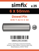 Simfix product label - 7A2606050-D