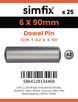 Simfix product label - 7A2606090-D