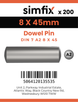 Simfix product label - 7A2608045-T