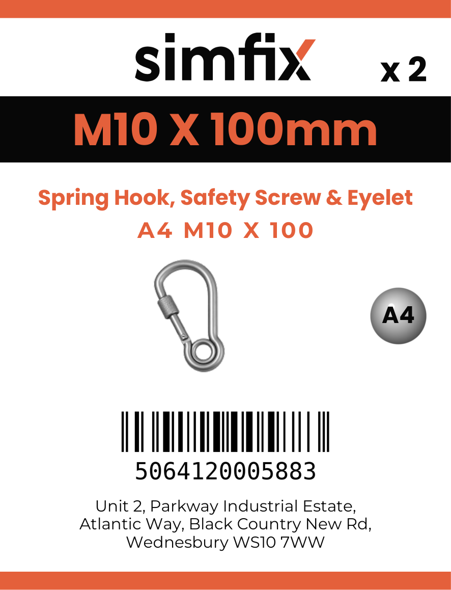 Simfix product label - 8232A410100-D