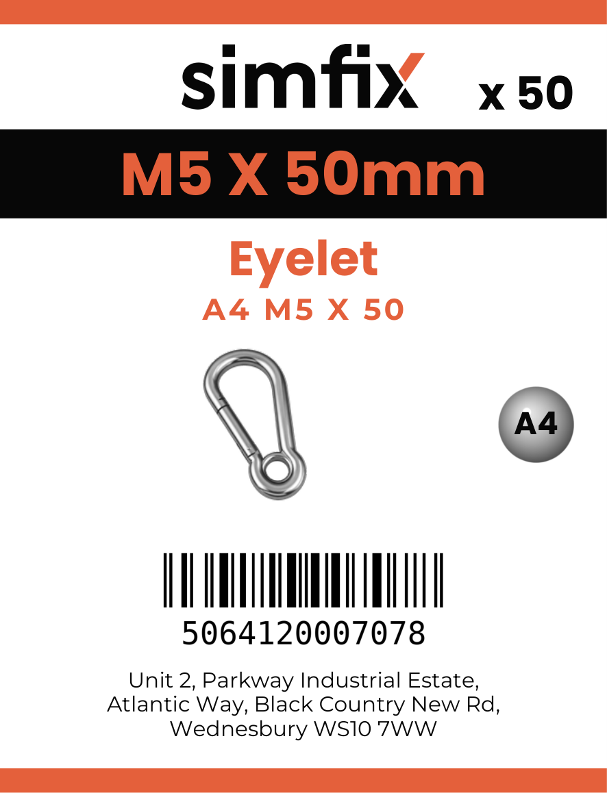 Simfix product label - 8250A405050-T