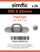 Simfix product label - 8266A210032-T
