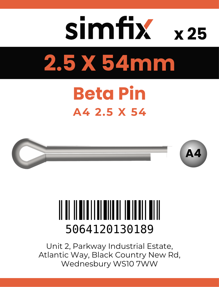 Simfix product label - 8431A42554-D