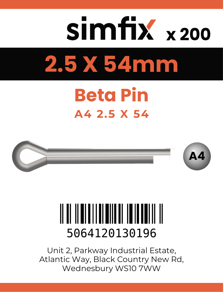 Simfix product label - 8431A42554-T