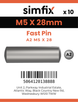 Simfix product label - 8474A205028-D