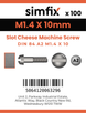 Simfix product label - 84A2014010-T