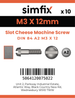 Simfix product label - 84A203012-D