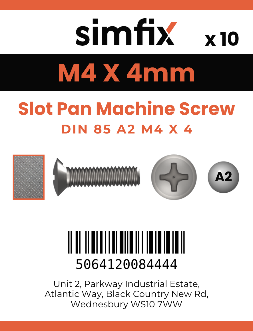 Simfix product label - 85A204004-D