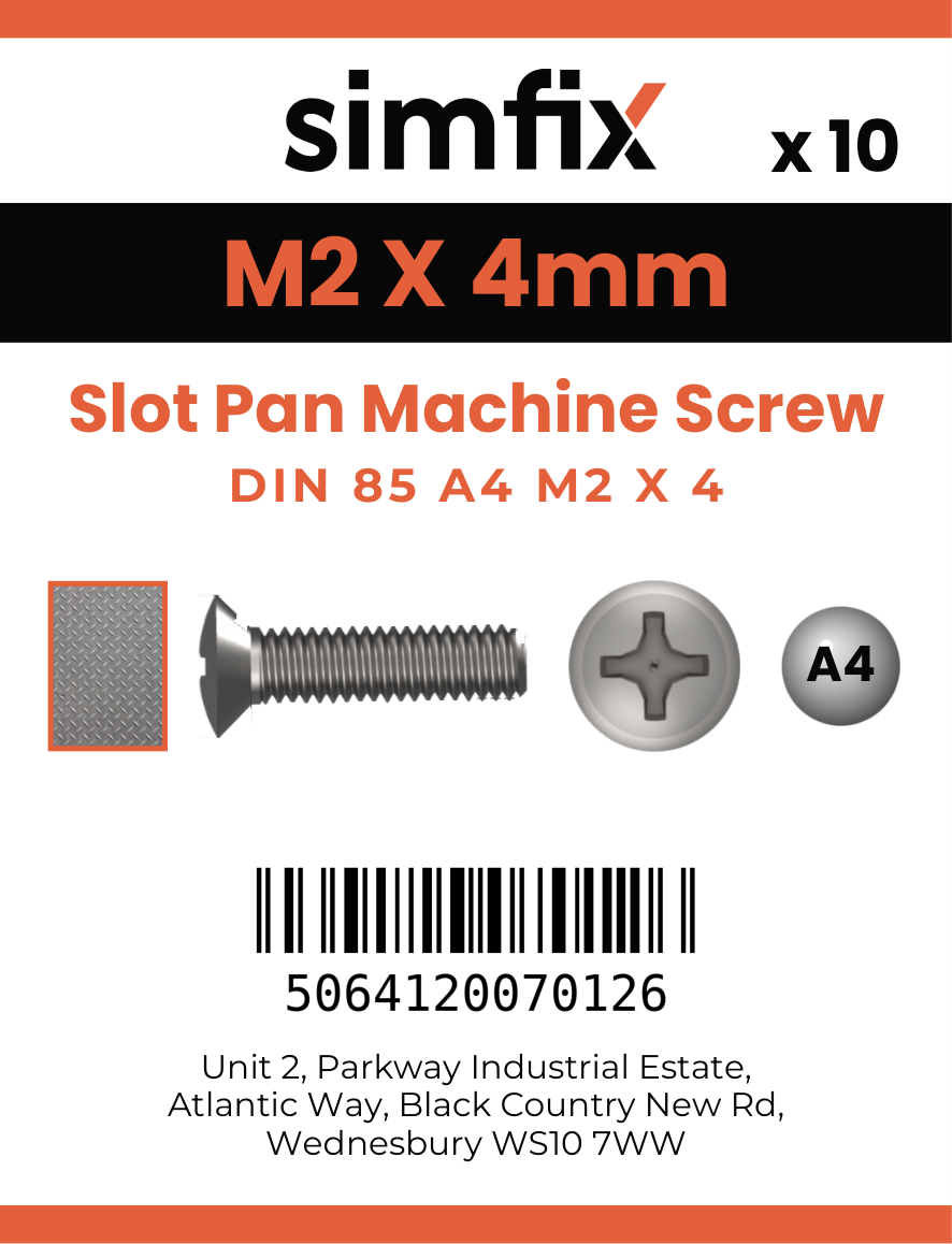 Simfix product label - 85A402004-D