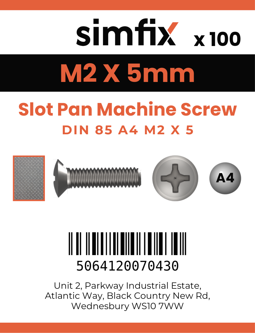 Simfix product label - 85A402005-T