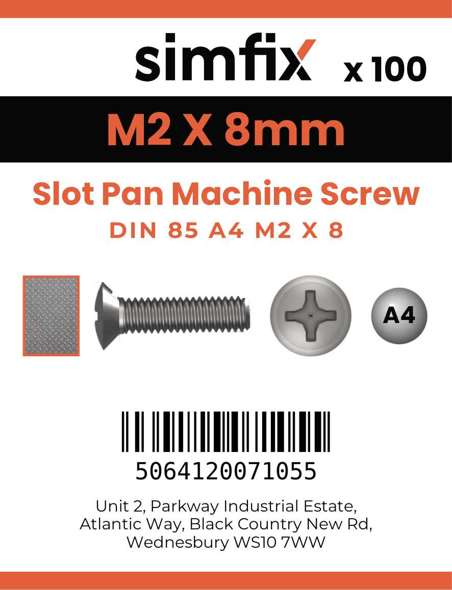 Simfix product label - 85A402008-T