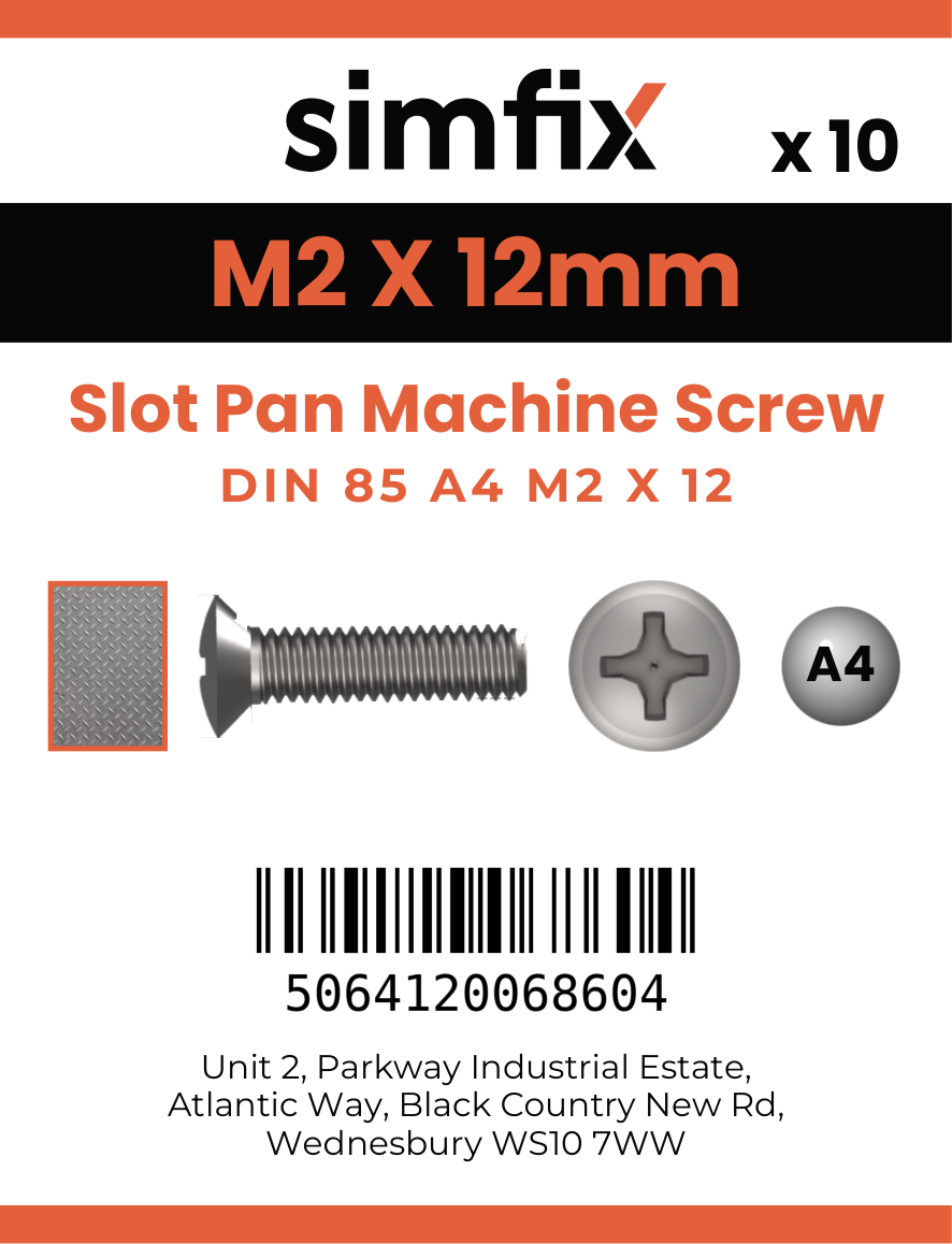 Simfix product label - 85A402012-D