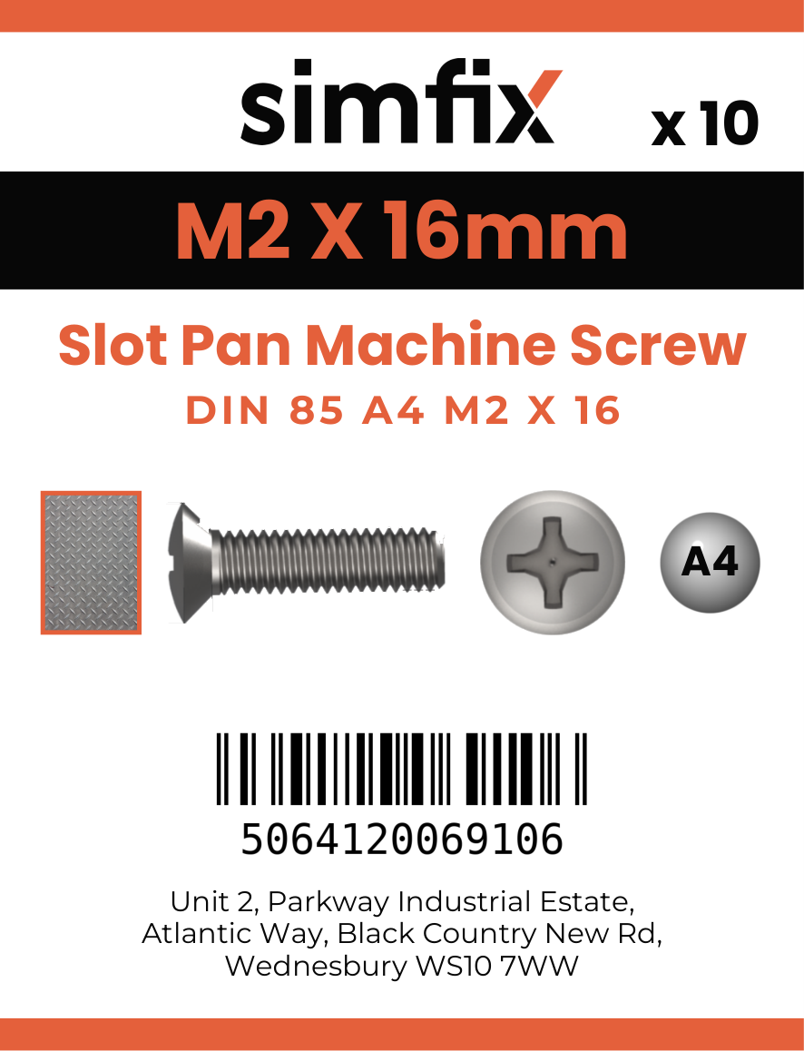 Simfix product label - 85A402016-D