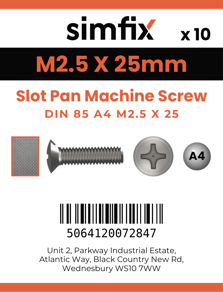 Simfix product label - 85A4025025-D