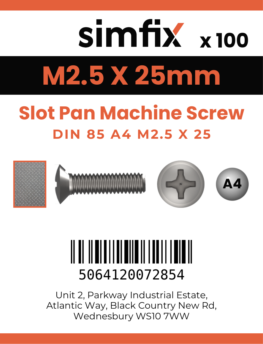 Simfix product label - 85A4025025-T