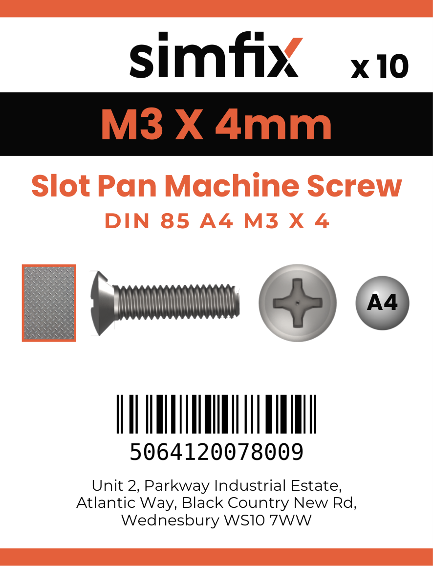 Simfix product label - 85A403004-D