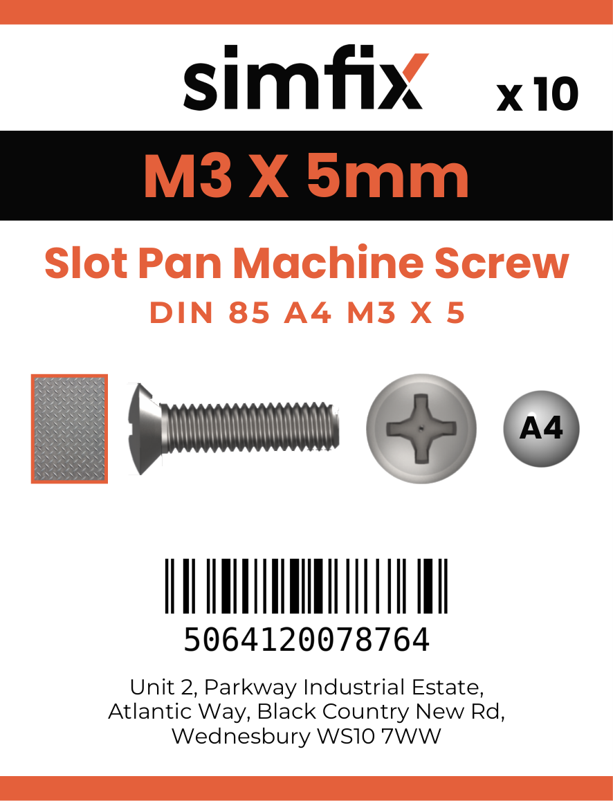 Simfix product label - 85A403005-D