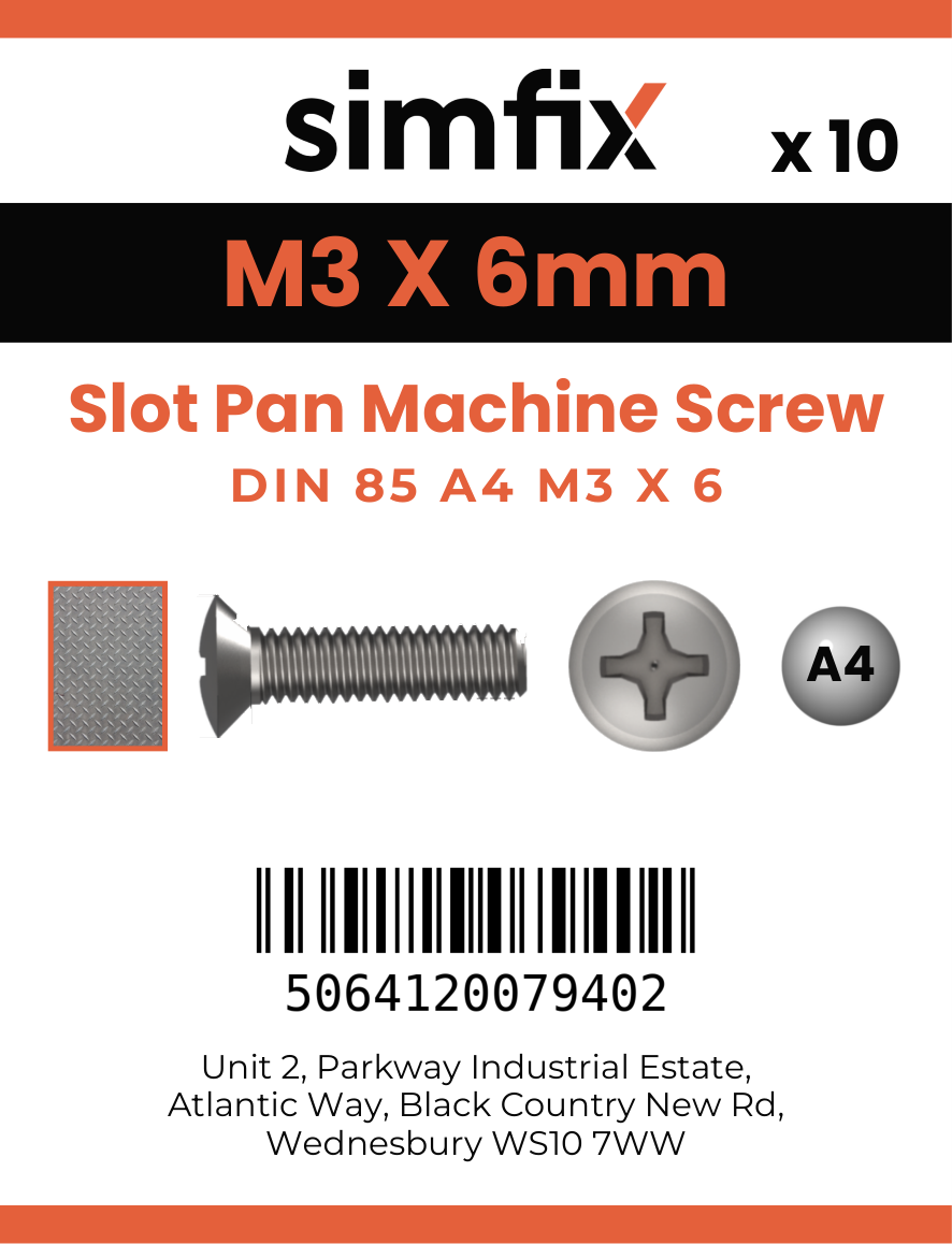 Simfix product label - 85A403006-D