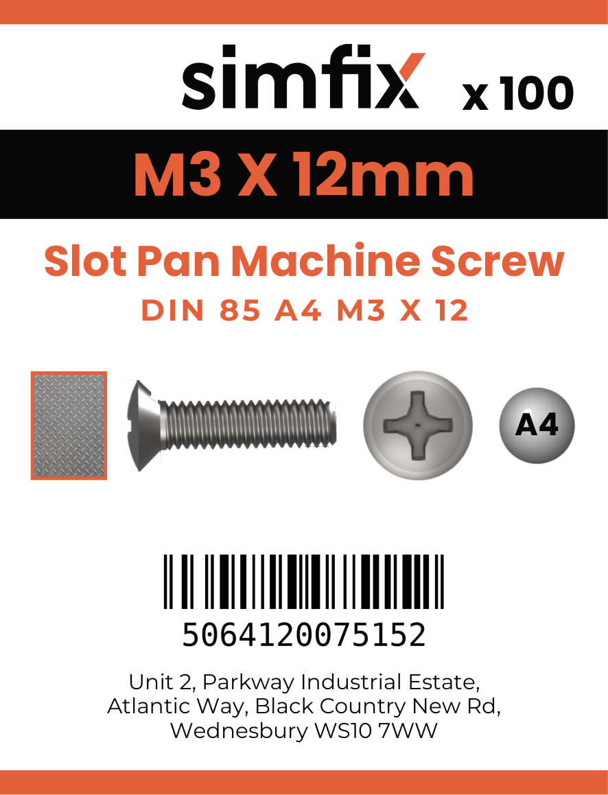 Simfix product label - 85A403012-T