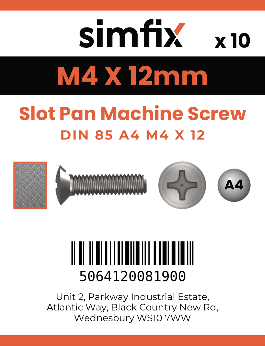 Simfix product label - 85A404012-D