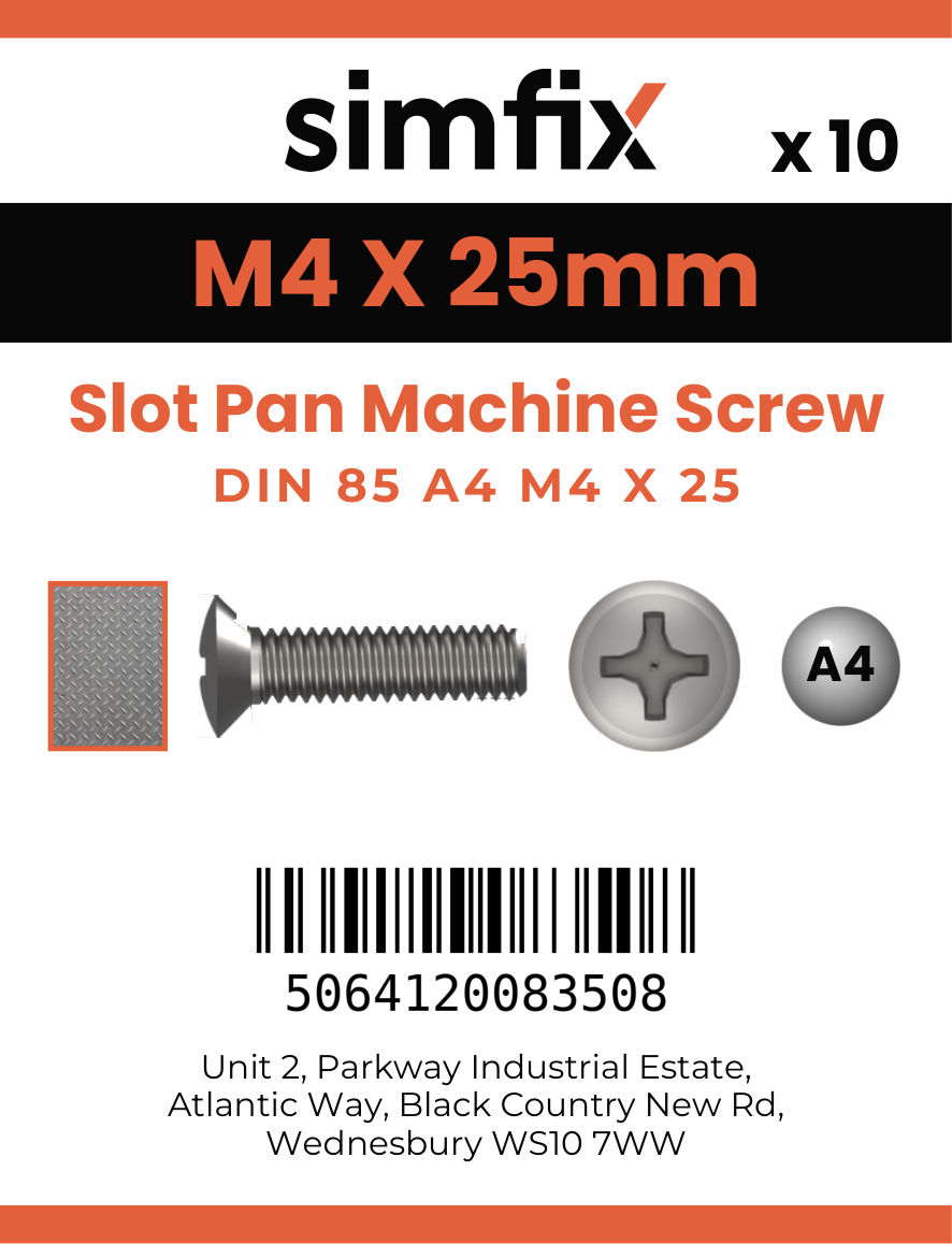 Simfix product label - 85A404025-D