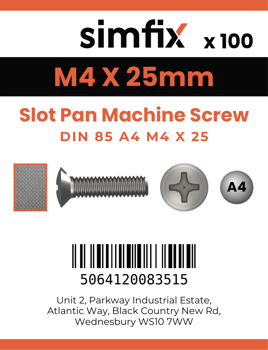 Simfix product label - 85A404025-T
