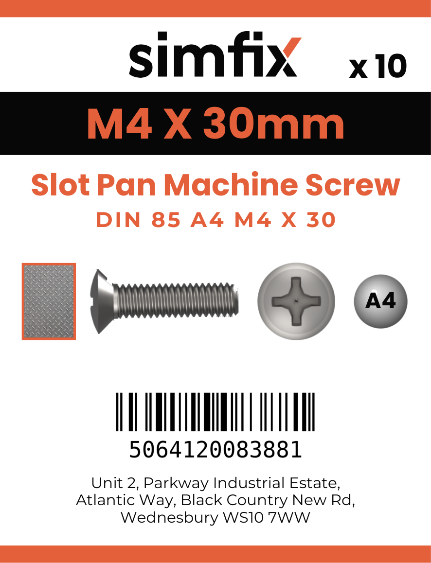 Simfix product label - 85A404030-D