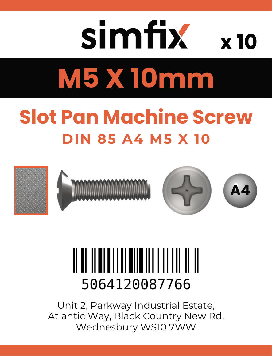 Simfix product label - 85A405010-D