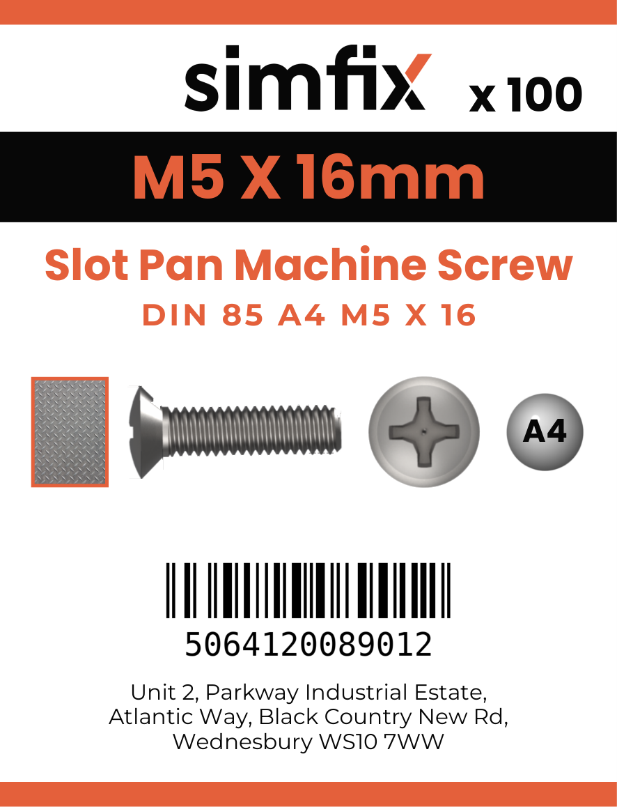 Simfix product label - 85A405016-T