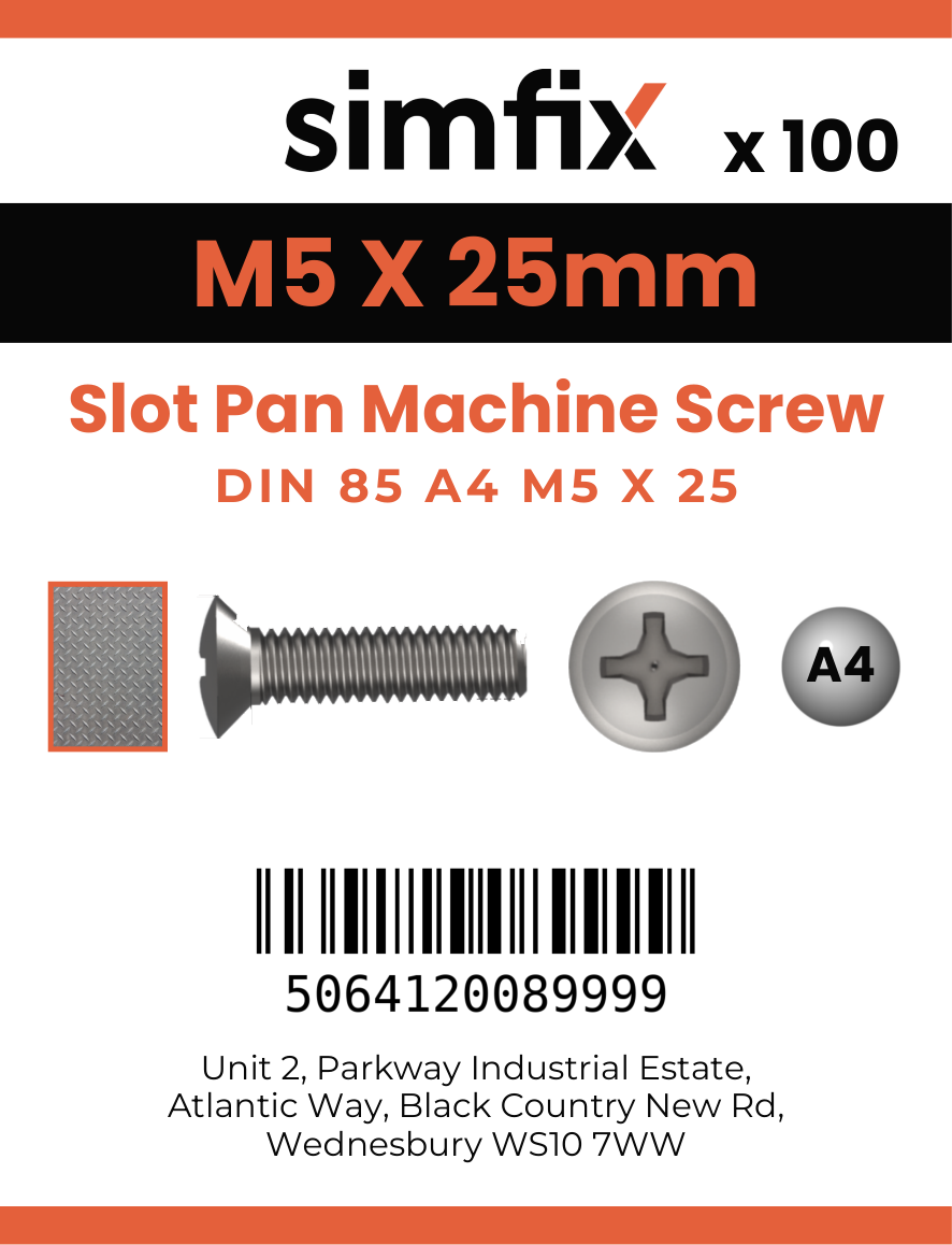 Simfix product label - 85A405025-T