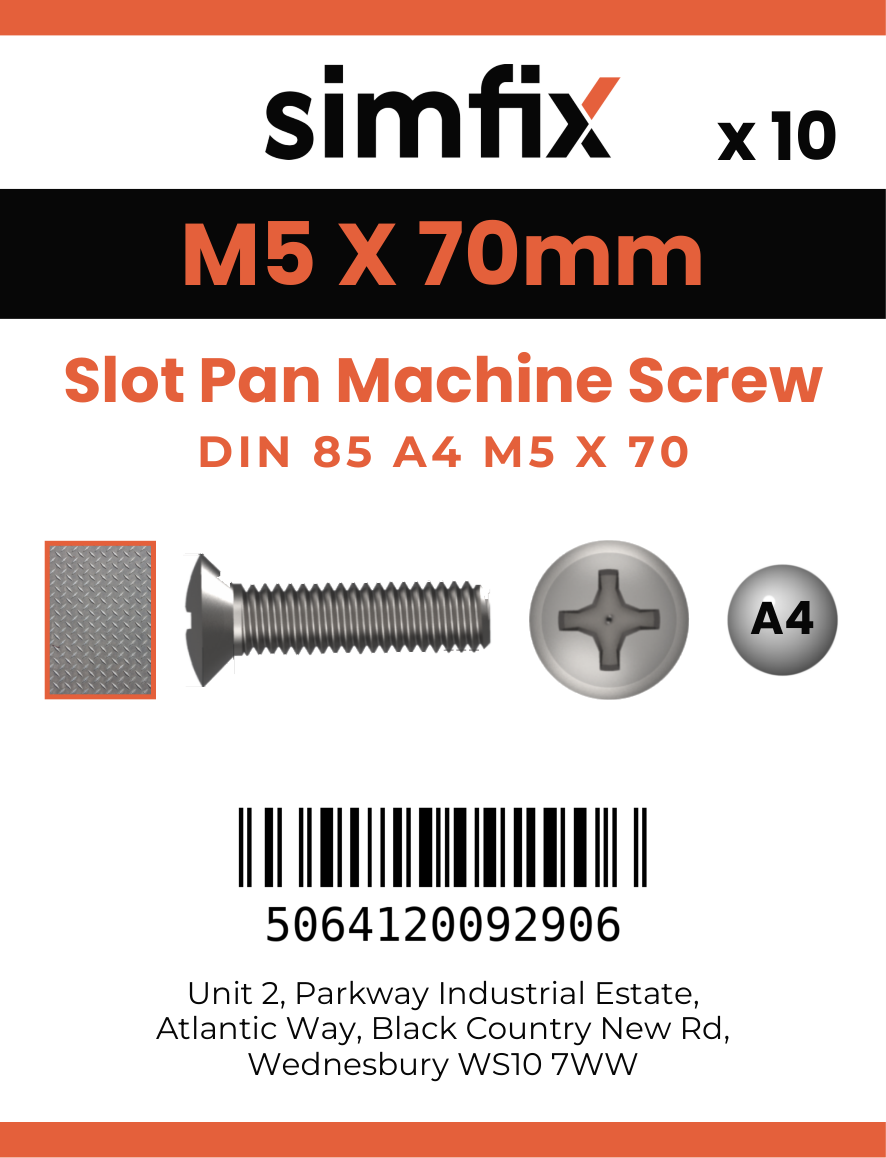 Simfix product label - 85A405070-D