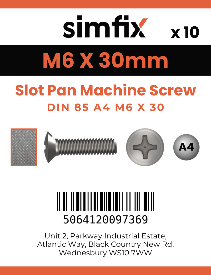 Simfix product label - 85A406030-D