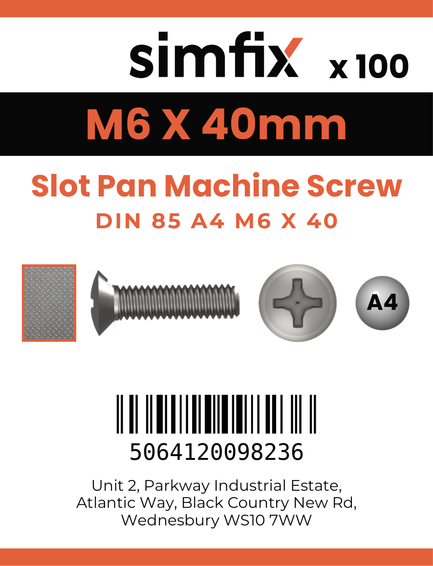 Simfix product label - 85A406040-T