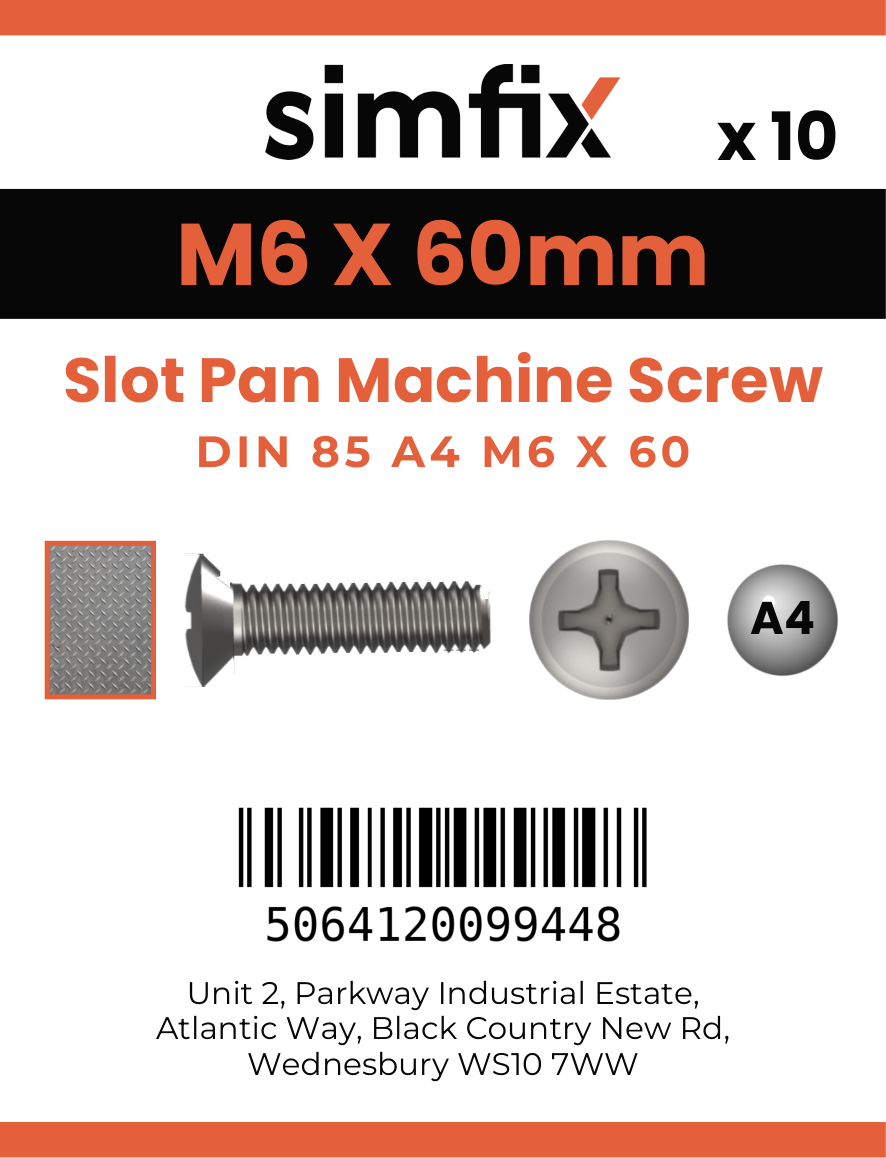 Simfix product label - 85A406060-D