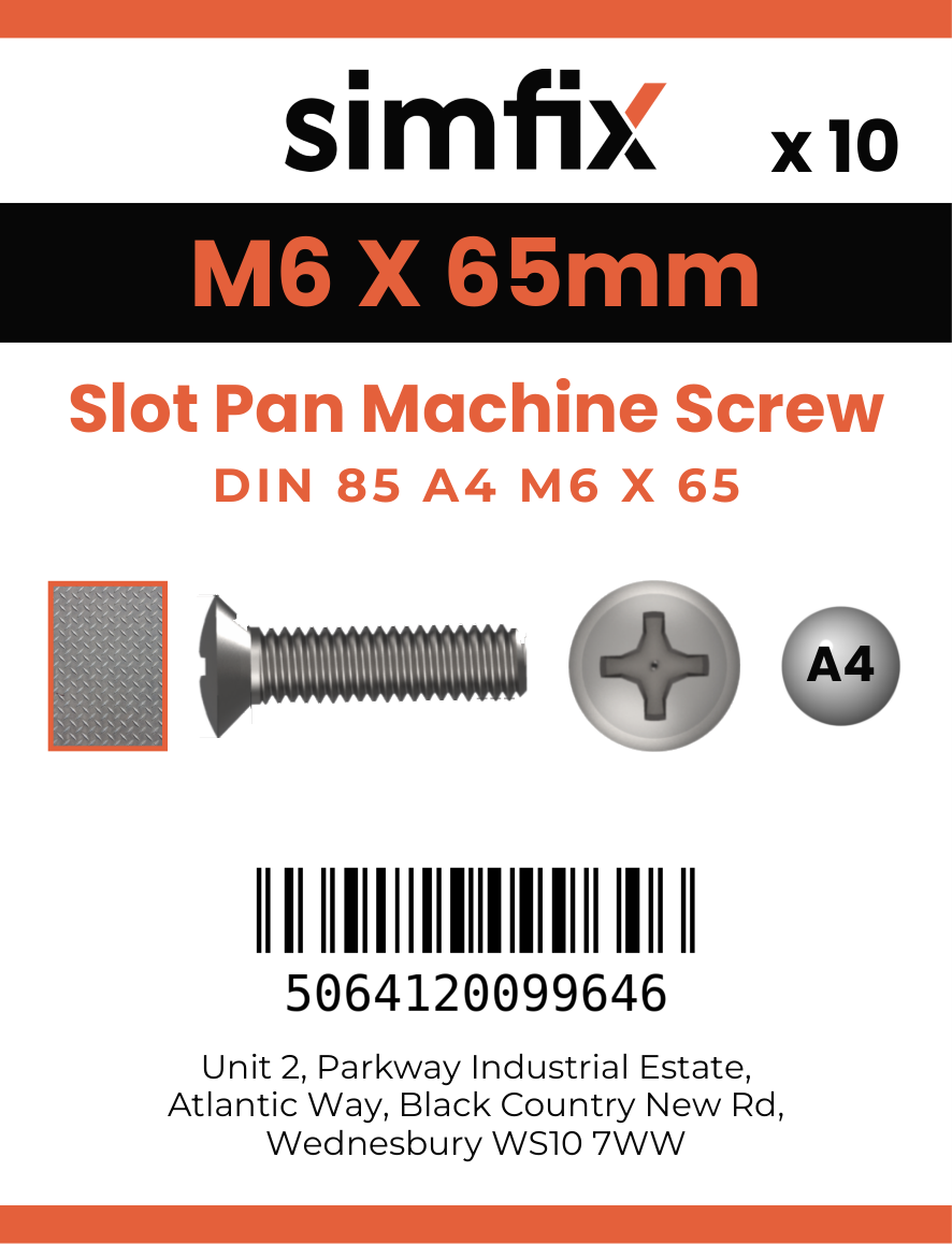 Simfix product label - 85A406065-D