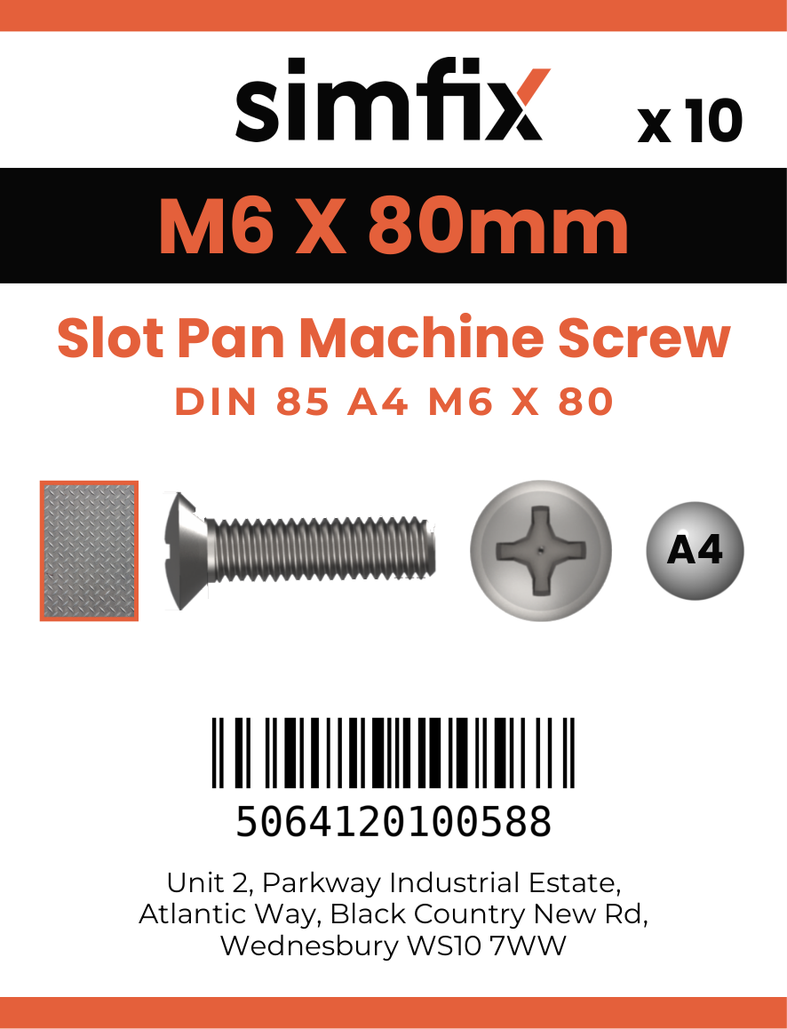 Simfix product label - 85A406080-D