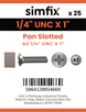 Simfix product label - 85UA214025-D