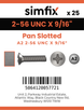 Simfix product label - 85UA2256014-D