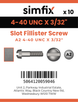 Simfix product label - 85UA2N04004F-D