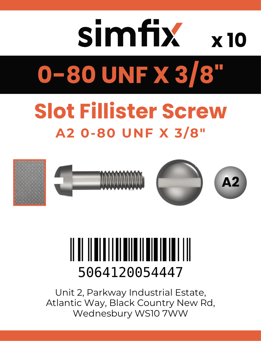 Simfix product label - 85UFA2080010F-D