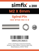 Simfix product label - 8750A102008-T