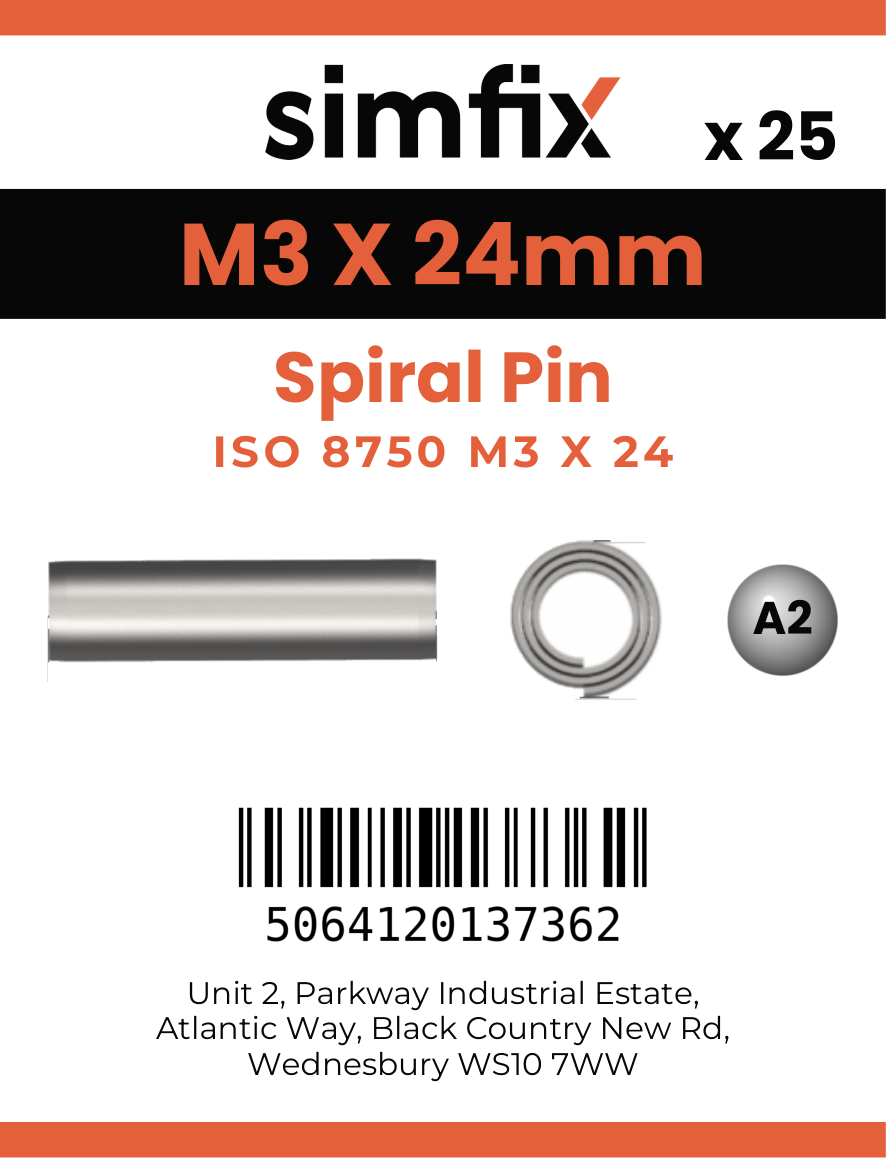 Simfix product label - 8750A103024-D