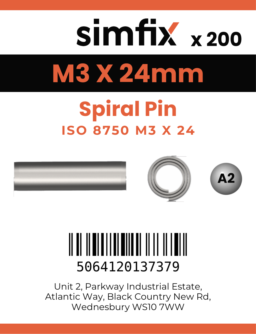 Simfix product label - 8750A103024-T