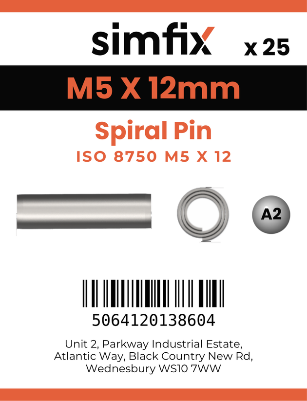 Simfix product label - 8750A105012-D