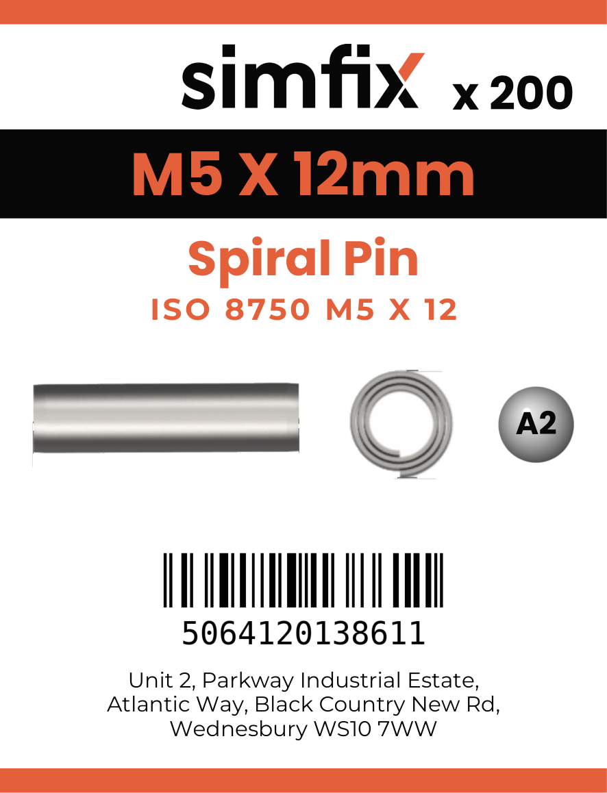 Simfix product label - 8750A105012-T